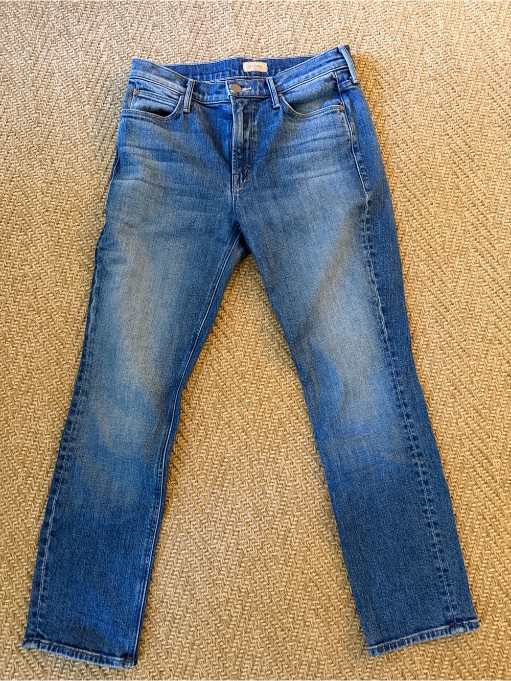 MOTHER Mid-Rise Dazzler Ankle Jeans in Blue.  Sz 29